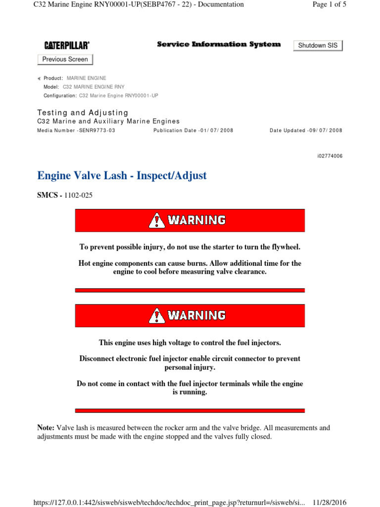 Adjust Valve Lash Pdf Mechanical Engineering Propulsion
