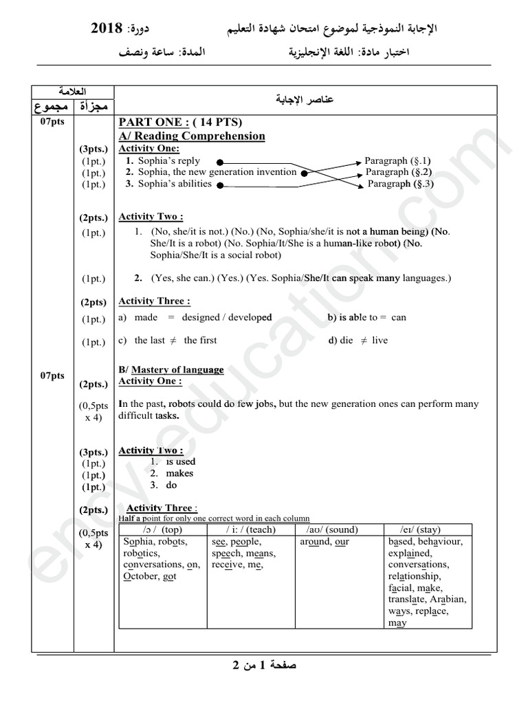Bem2018 English Correction | PDF