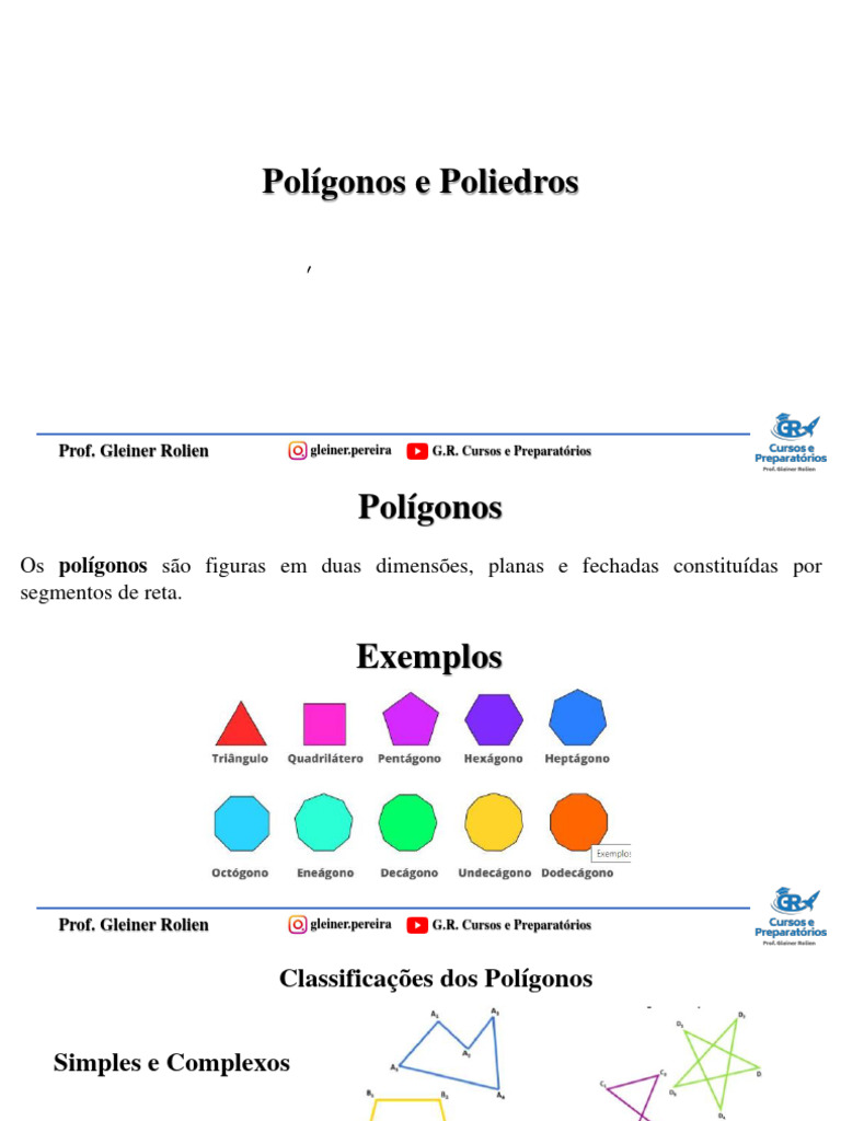 Polígonos e Poliedros - VOLUMES DE SÓLIDOS | Download grátis PDF ...