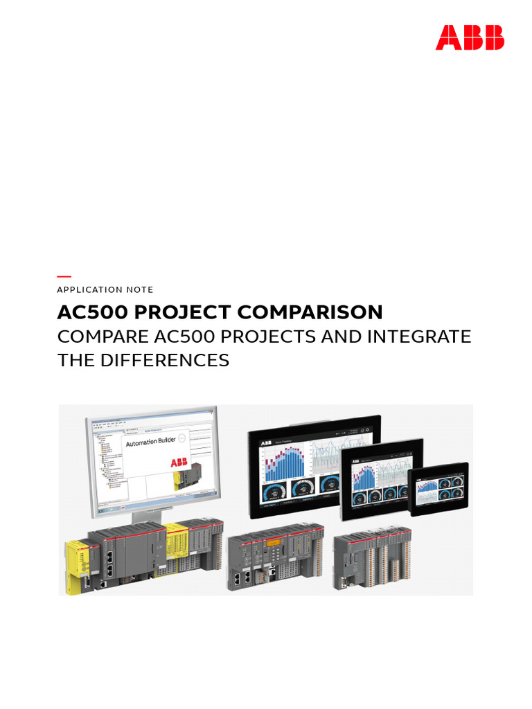 Application Note 3ADR010662 AC500 PROJECT COMPARISON | PDF ...