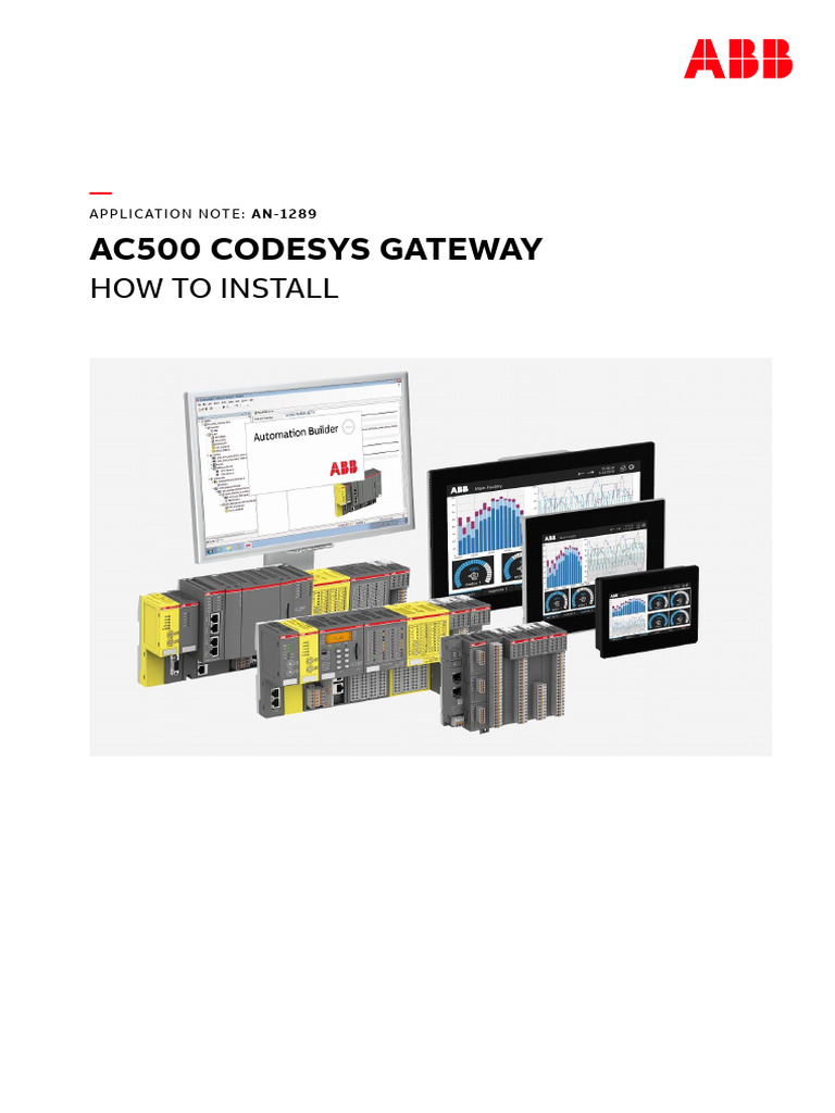 Application Note 3ADR011289 AC500 - Codesys Gateway - How To Install ...