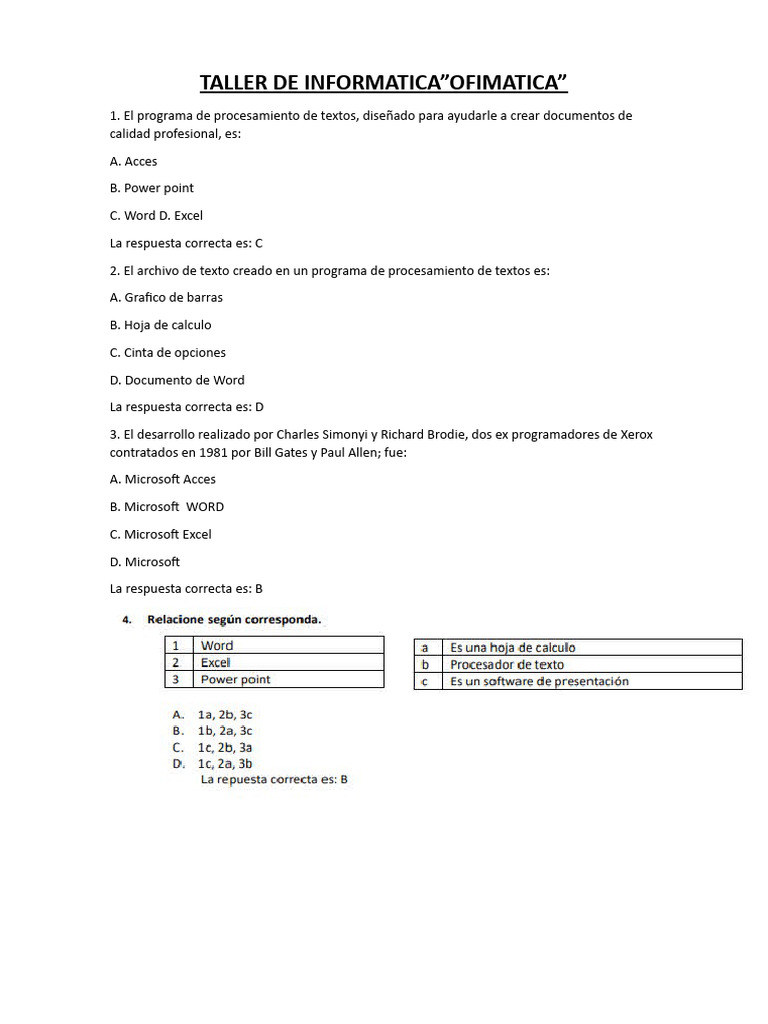 TALLER DE INFORMATICA 3 TECNICO | Descargar gratis PDF | Compatibles ...