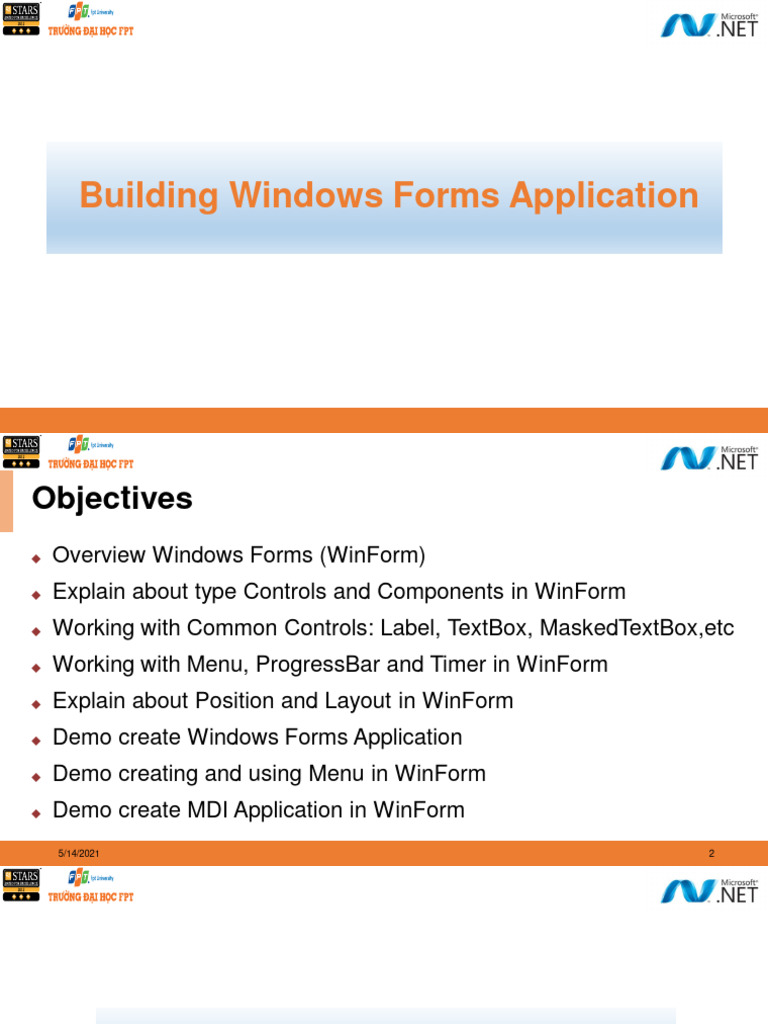 Slot 13-14-15-Building Windows Forms Application | PDF | Mobile App ...