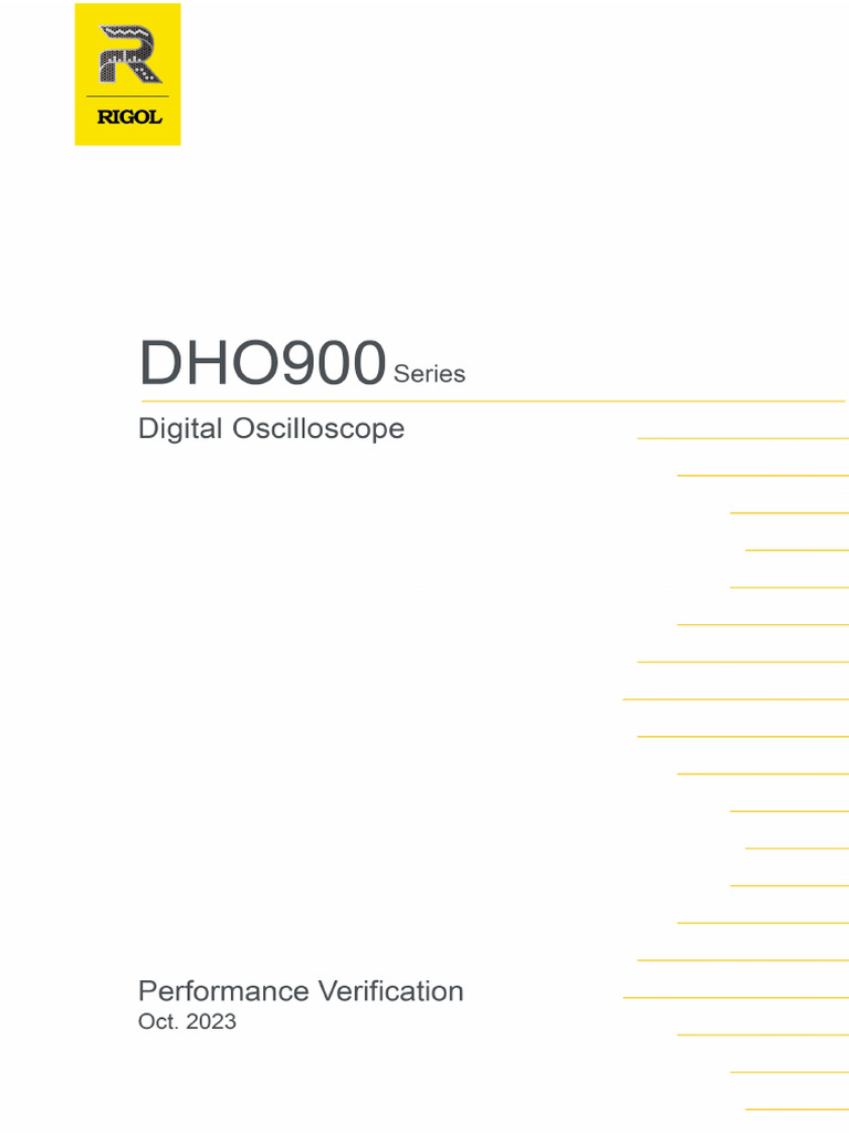 DHO900 Performance Verification Guide | PDF | Electrostatic Discharge ...