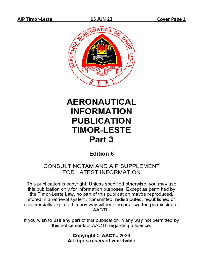 TL AIP Part 3 Edition 6 | PDF | Air Traffic Control | Instrument Flight ...