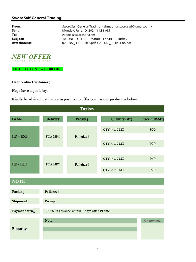 10 june offer marun ex5 bl3 turkey pdf