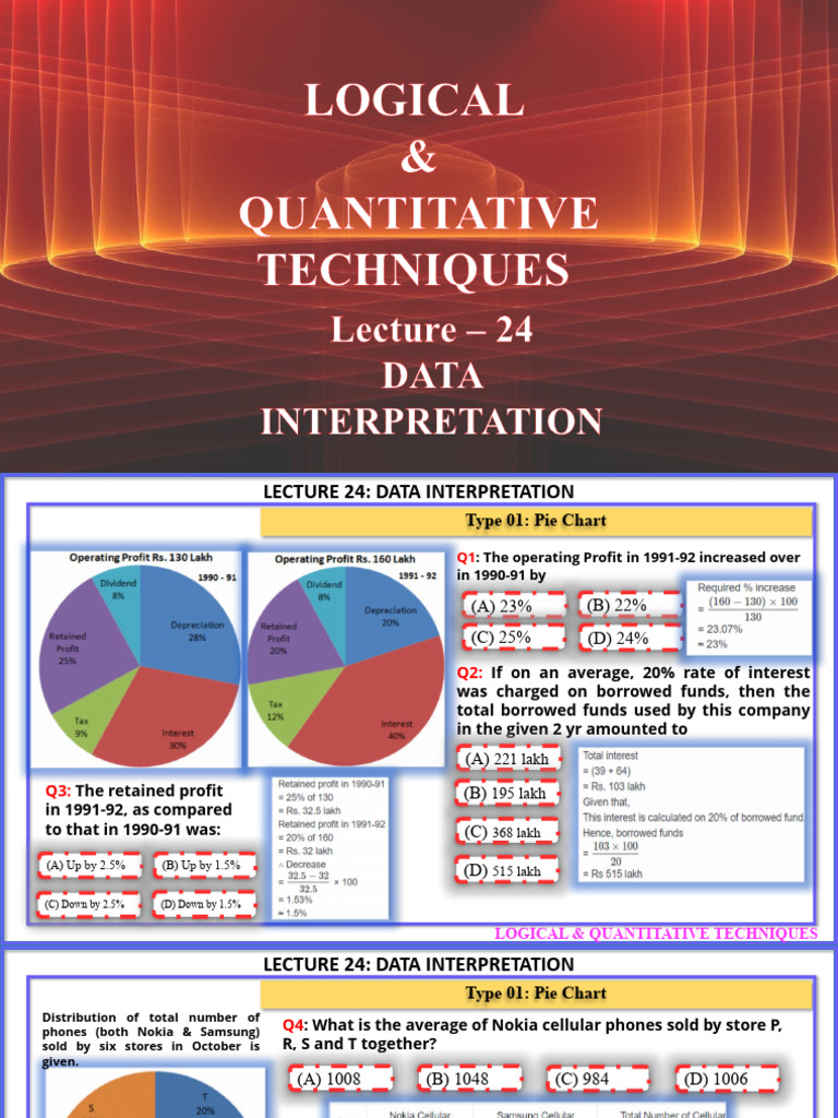 Data Interpretation Techniques Lecture | PDF | Diet (Nutrition) | Diet ...