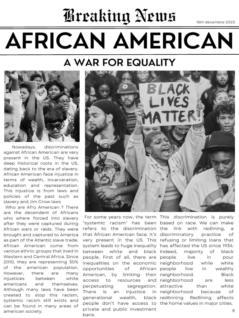 Systemic Racism and African Americans | PDF | The United States ...