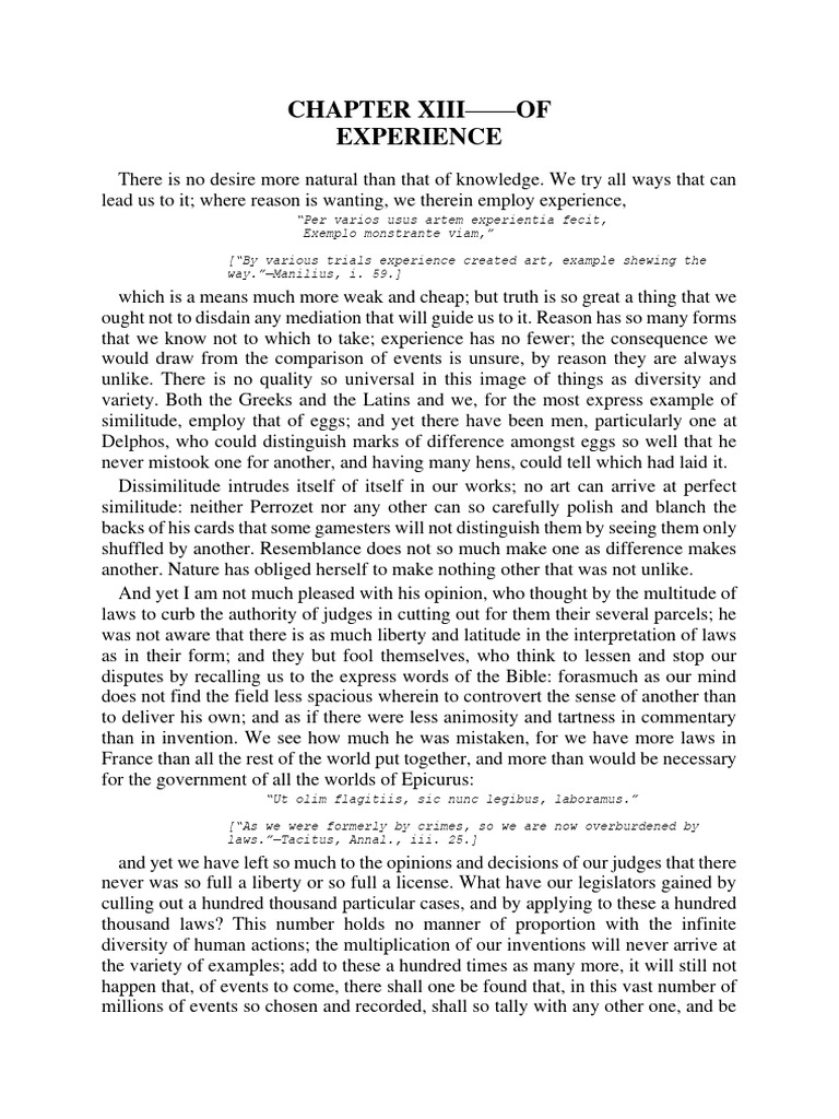 The Role of Experience in Knowledge | PDF | Socrates | Reason