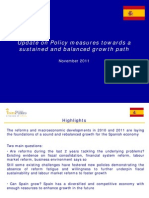 Update on Spain's policy measures towards sustained and balanced economic growth