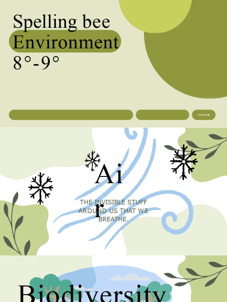 Environment Spelling and Vocabulary Guide | PDF | Soil | Natural ...