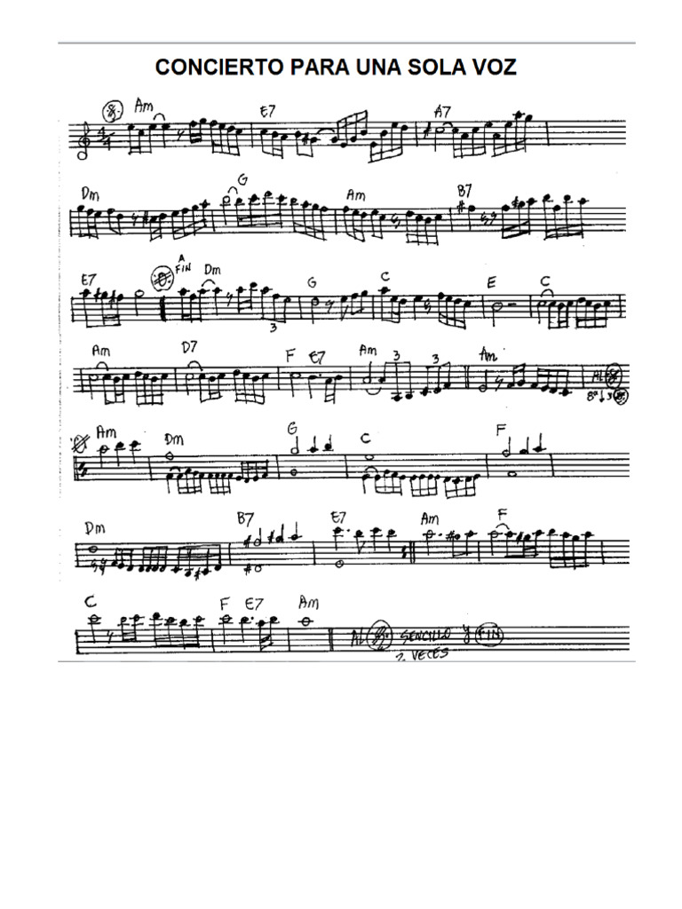 Concierto para Una Sola Voz | PDF