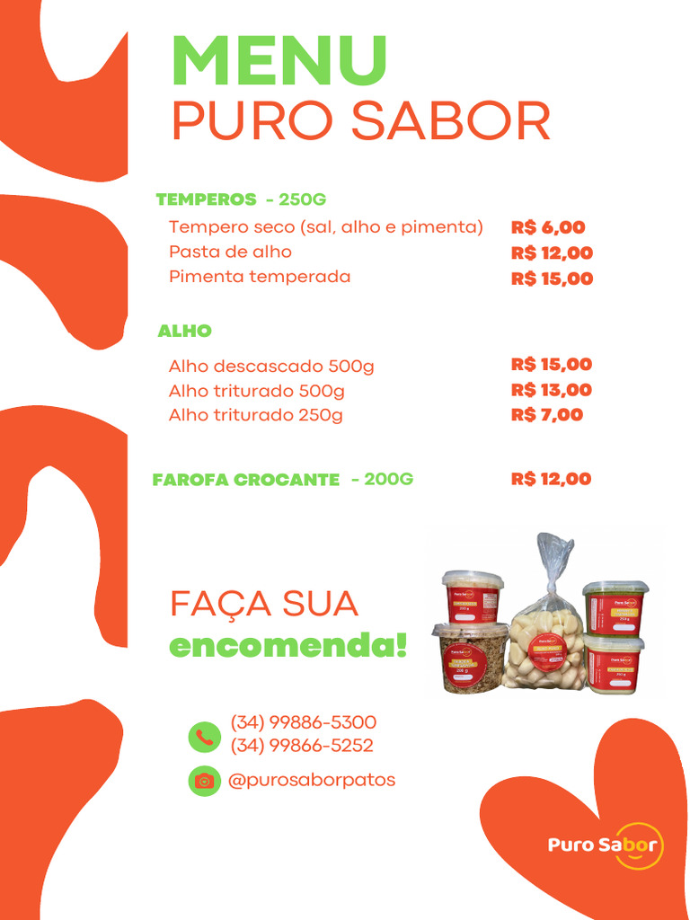 MENU - Puro Sabor | PDF