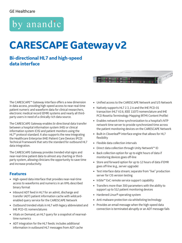 Gateway Bro EN | PDF | Electronic Health Record | Computer Network