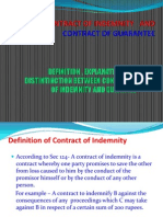 Contract of Indemnity Contract of Guarantee