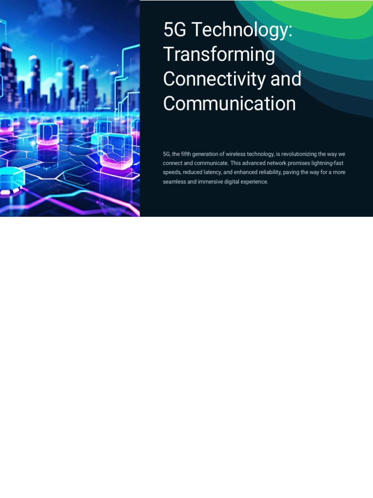 5G Technology: Revolutionizing Connectivity | PDF | Internet Of Things ...
