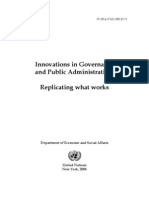 Innovation in Governance and Public Administration