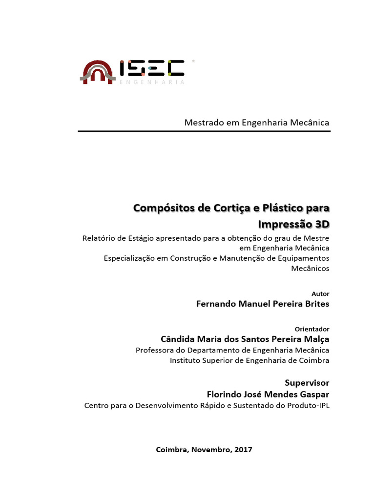 Brites 2017 comp sitos de corti a e pl stico para impress o 3d