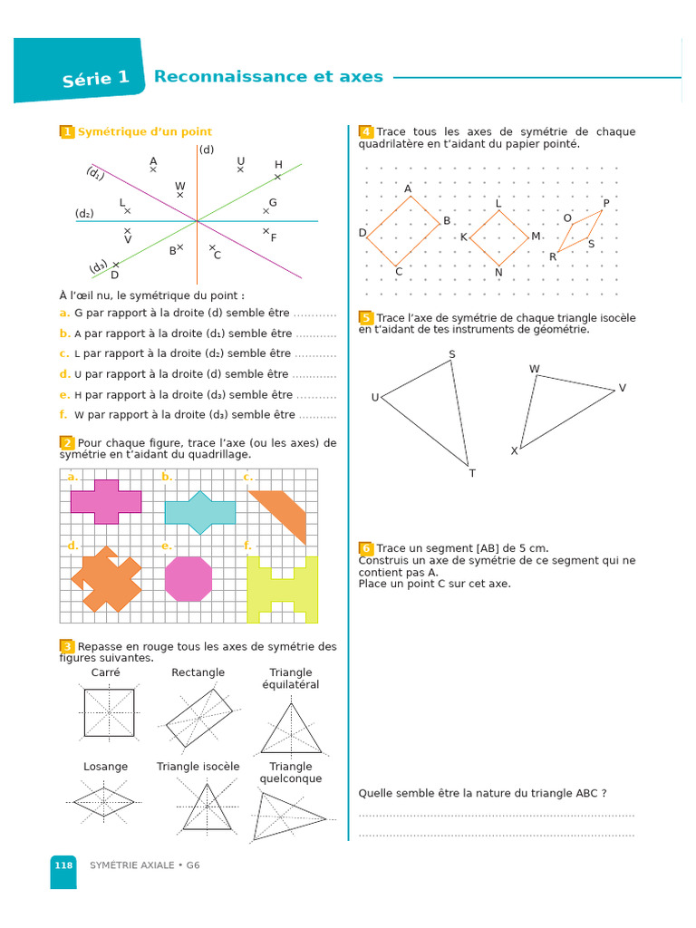 Axes de symétrie et constructions géométriques | PDF | Triangle | Euclide