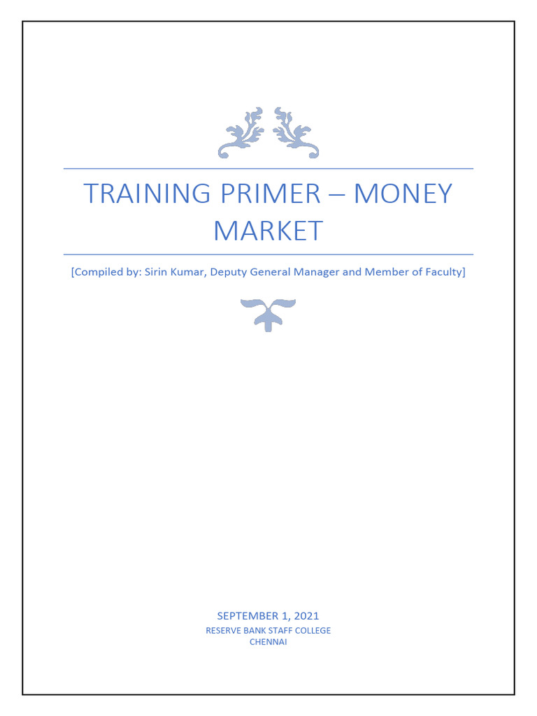 Money Market Instruments Overview | PDF | Repurchase Agreement ...
