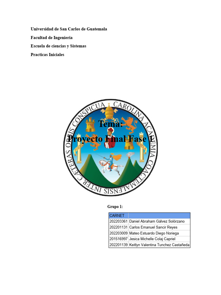Manual Tecnico Proyecto Final | PDF