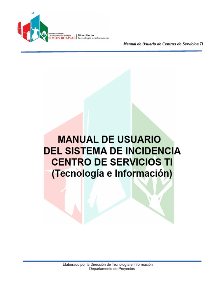 Manual de Usuario: Sistema de Incidencias TI | PDF | Usuario ...