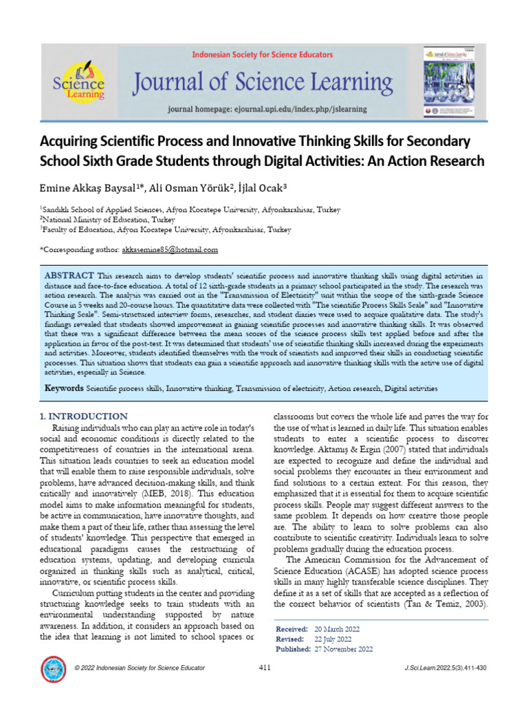 Implementing 21st Century Learning and Innovation Skills in Class | PDF ...