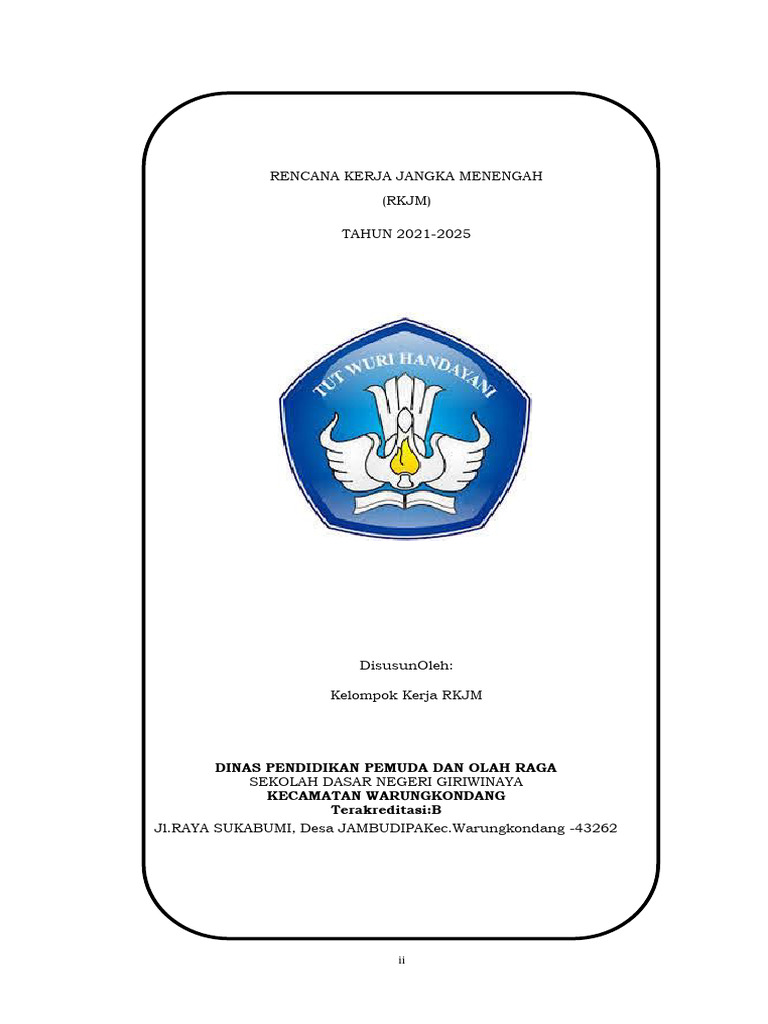 RKJM SDN Giriwinaya 2021-2025 | PDF