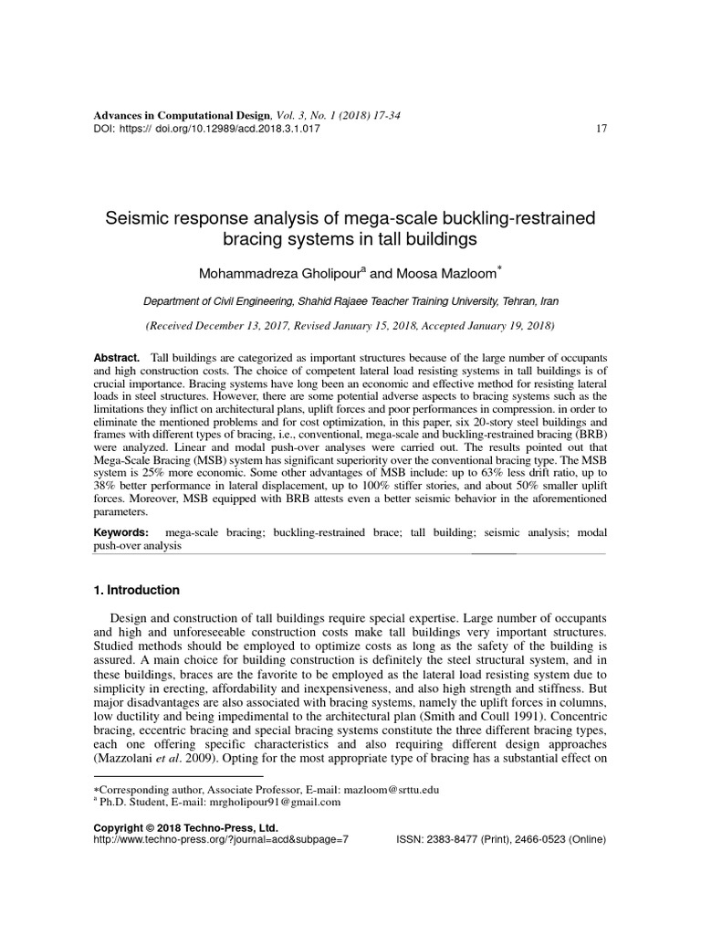 Seismic Analysis of Mega-Scale Bracing | PDF | Structural Engineering ...