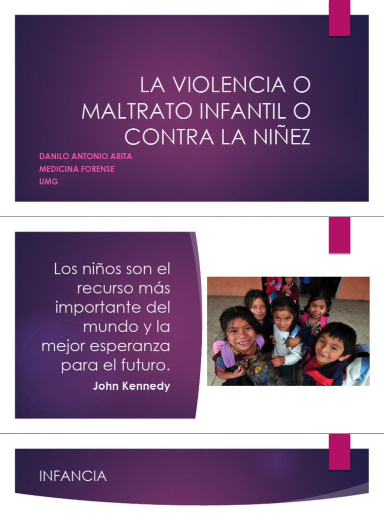La Violencia o Maltrato Infantil o Contra La Niñez | PDF | Abuso ...
