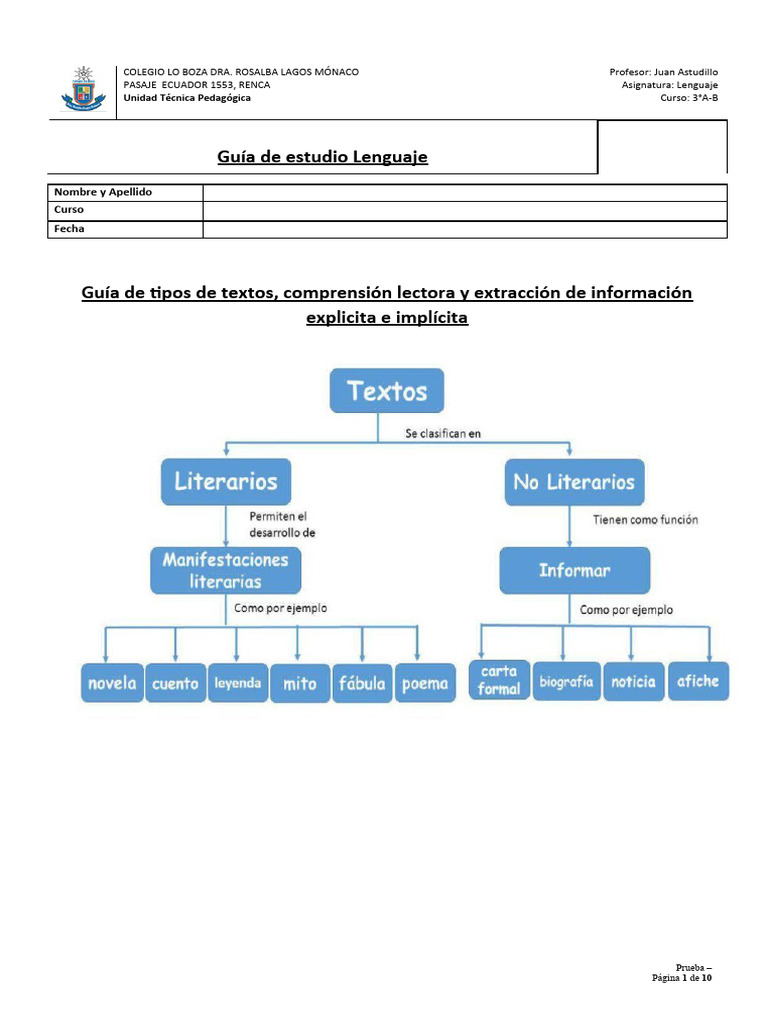 Guia Lenguaje | PDF | Estudios de idiomas extranjeros