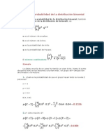 Función de Probabilidad de La Distribución Binomial