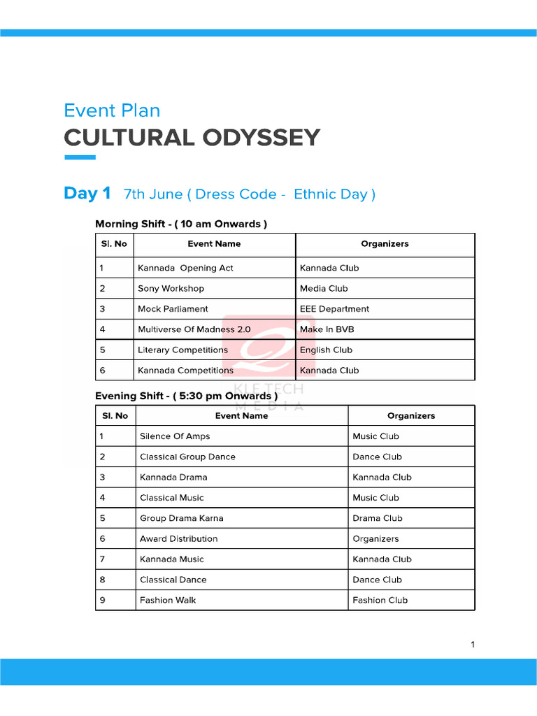 Event Plan & Details | PDF