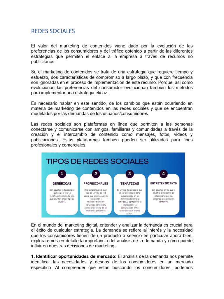 Marketing de Contenidos en Redes Sociales | PDF | Marketing | Indicador ...