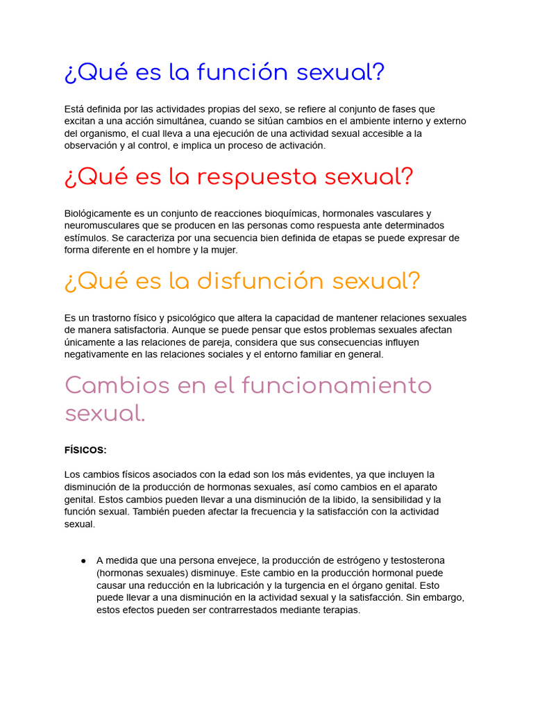 Cambios en la Sexualidad del Adulto Mayor | PDF | Vejez | Adultos