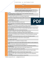 Control & Automation (PLC) Project Topics List