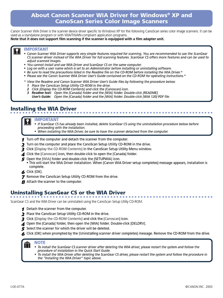 How To Install WIA Driver | PDF | Image Scanner | Icon (Computing)
