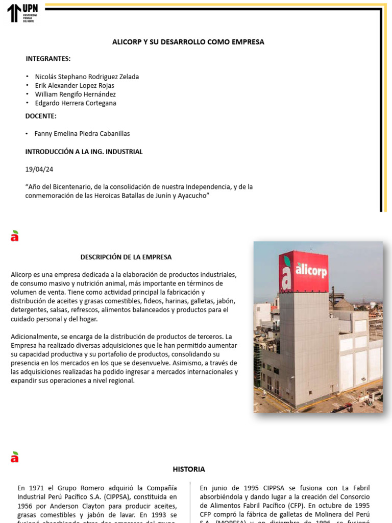 Evolución y Misión de Alicorp S.A.A. | PDF | Salud y bienestar