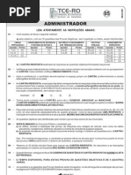 Administrador - TCE-RO - Cesgranrio - 2007 - Prova