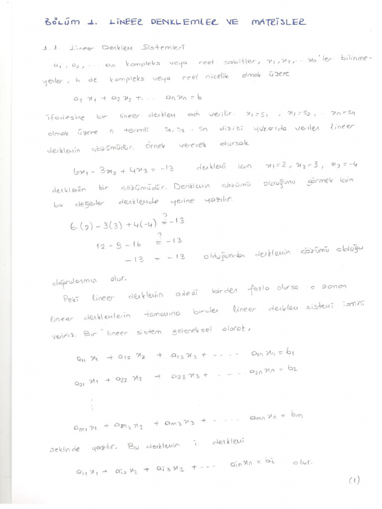 Lineer Cebir Ful | PDF