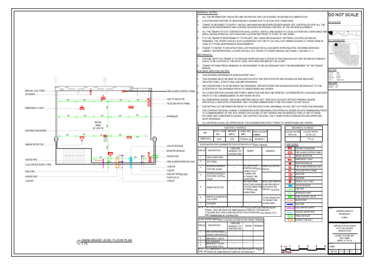 01 Jbr Retail-06 Shams-gm06-Mep Sheet 01 of 02 | PDF