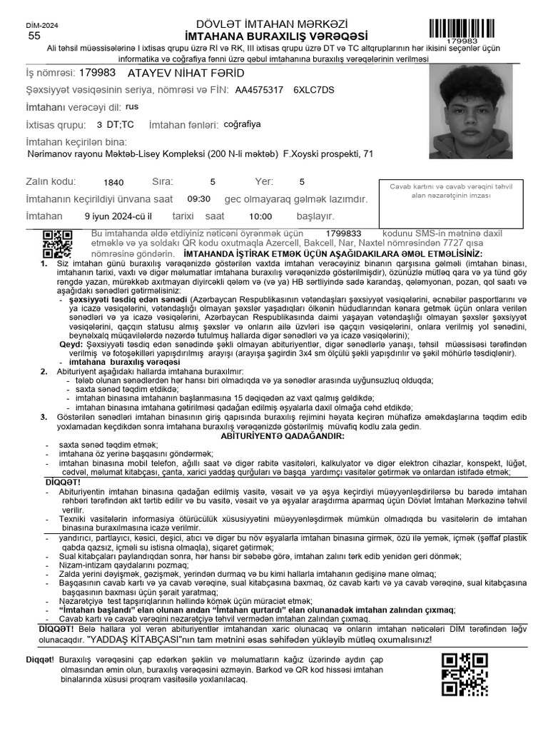 D vl t mtahan m rk zi mtahana buraxili v r q si pdf
