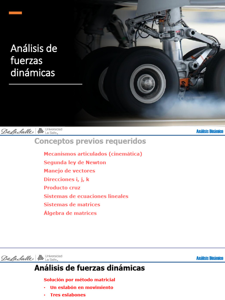 Dinamica - Análisis Fuerzas | PDF | Matriz (Matemáticas) | Ecuaciones