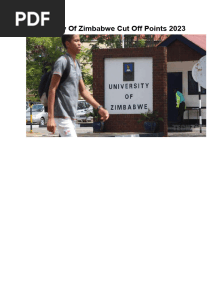 University of Zimbabwe Cut Off Points 2023