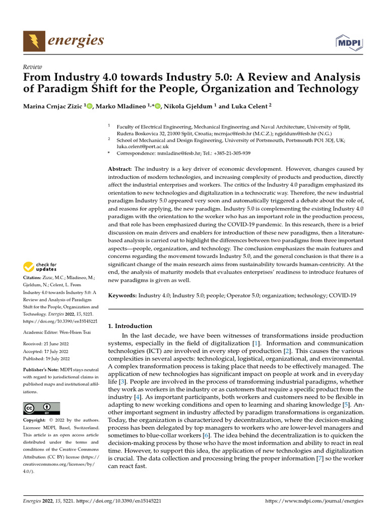 From industry 4 0 towards 5 0 download free pdf computer security