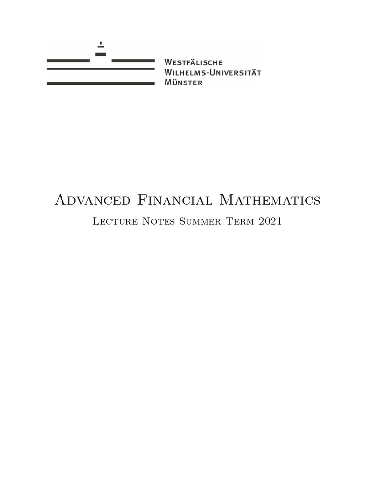 Financial Mathematics | PDF | Derivative (Finance) | Applied Mathematics