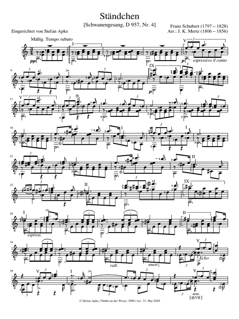 Schubert Ständchen - 629116 | Download Free PDF | Franz Schubert | Music