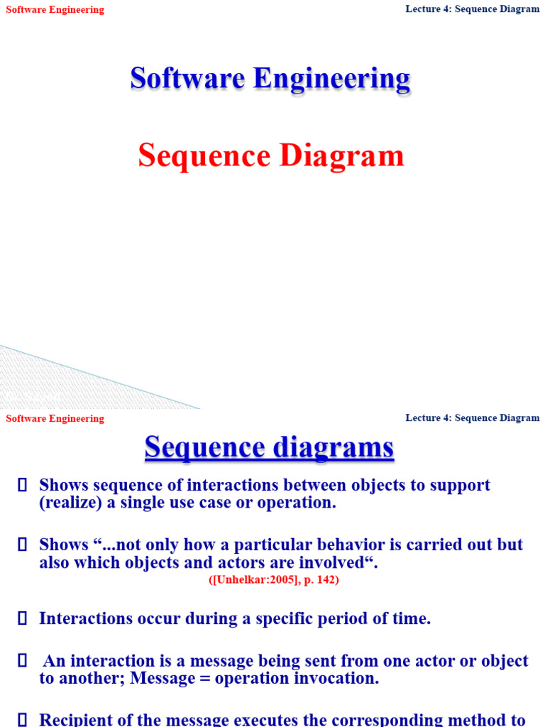Sequence Diagrams in Software Engineering | PDF | Systems Engineering ...