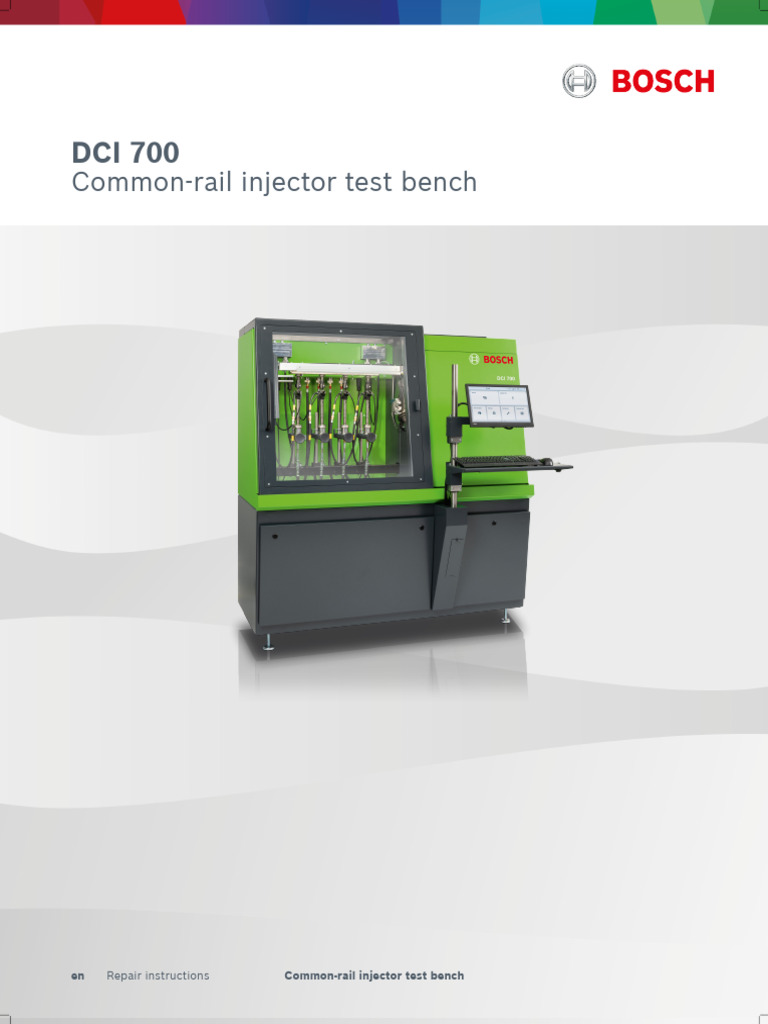 DCI 700 Injector Test Bench Guide | PDF | Fuel Injection | Electrical ...