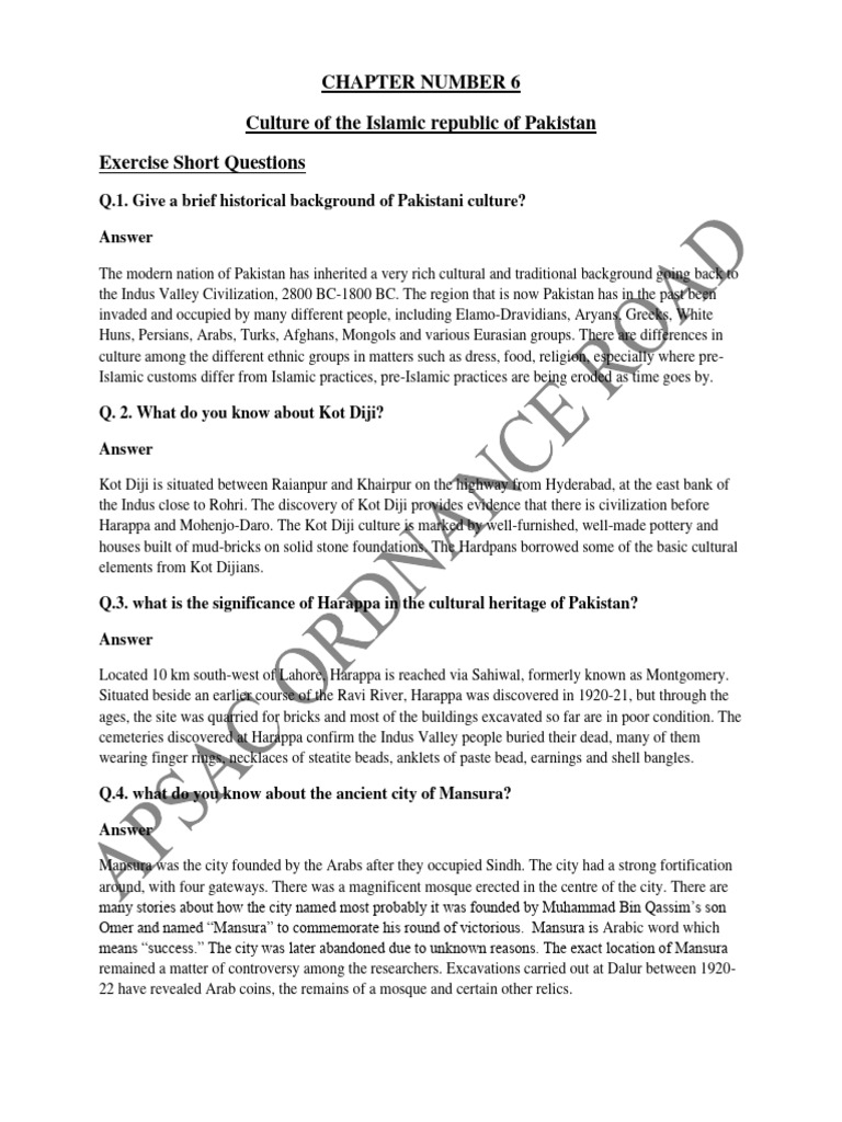 12 CH 6 Notes | PDF | Pakistan | Indus River